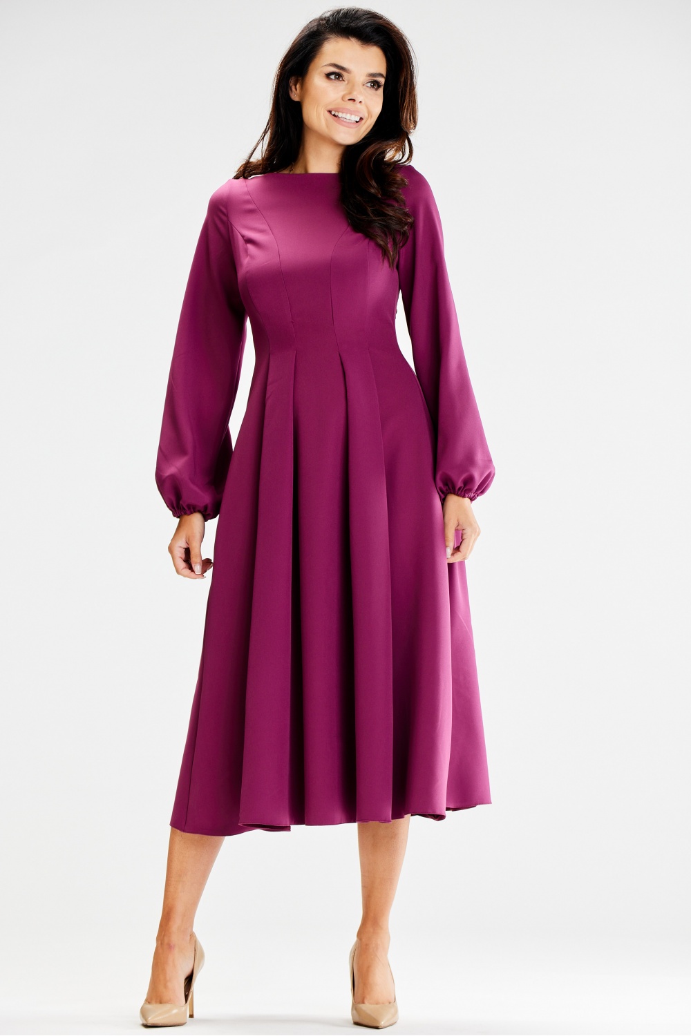Sukienka Model A595 Plum - awama - obrazek 2