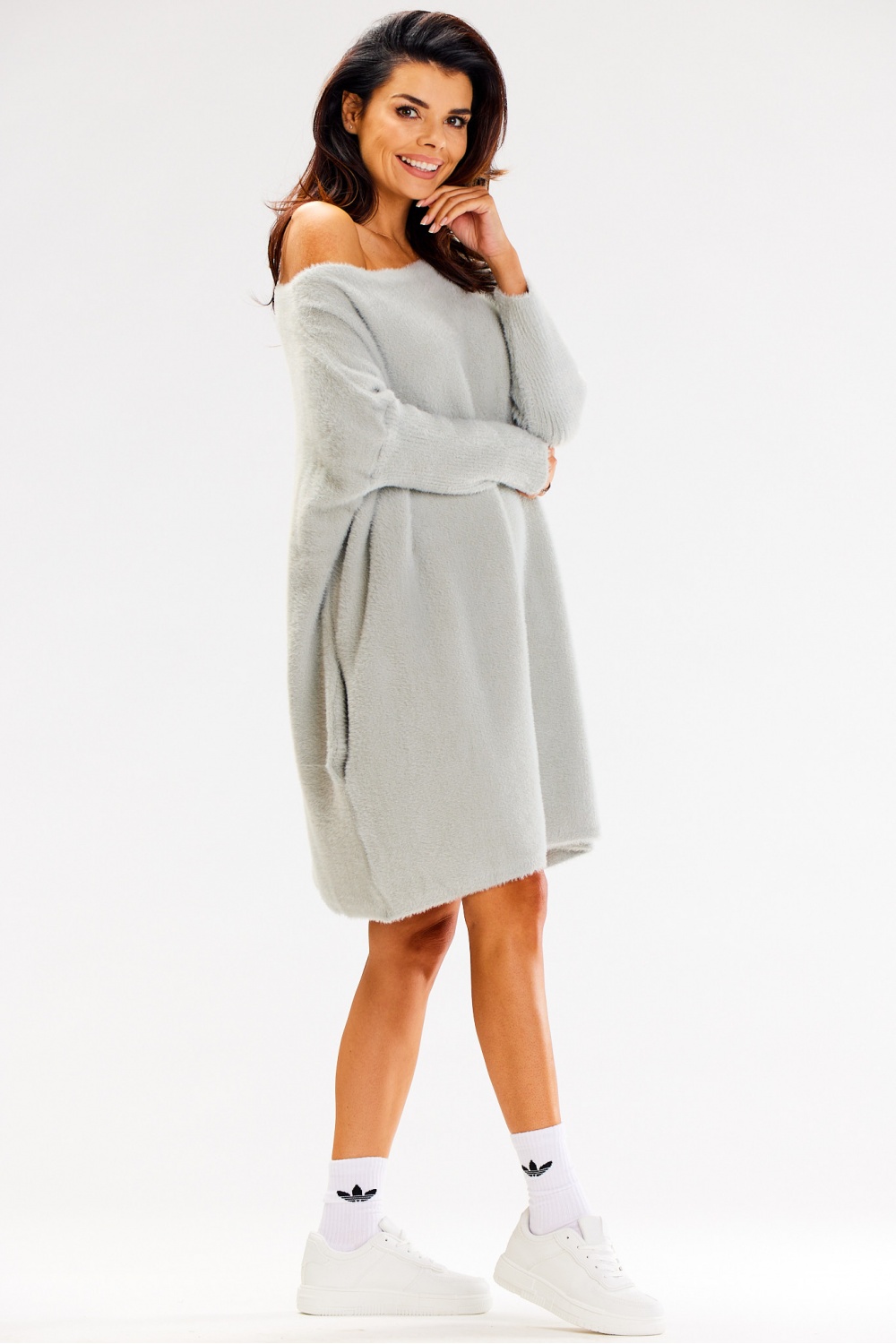Sweter Damski Model A618 Grey - awama - obrazek 2