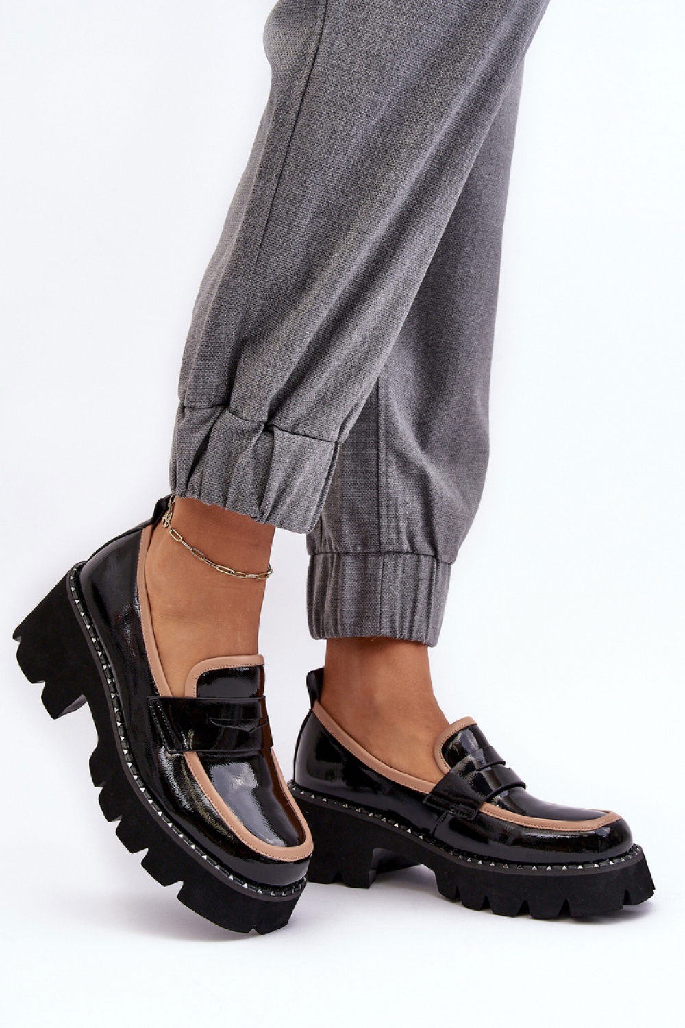 Mokasyny Model DA MR870-32 Black - Step in style - obrazek 2