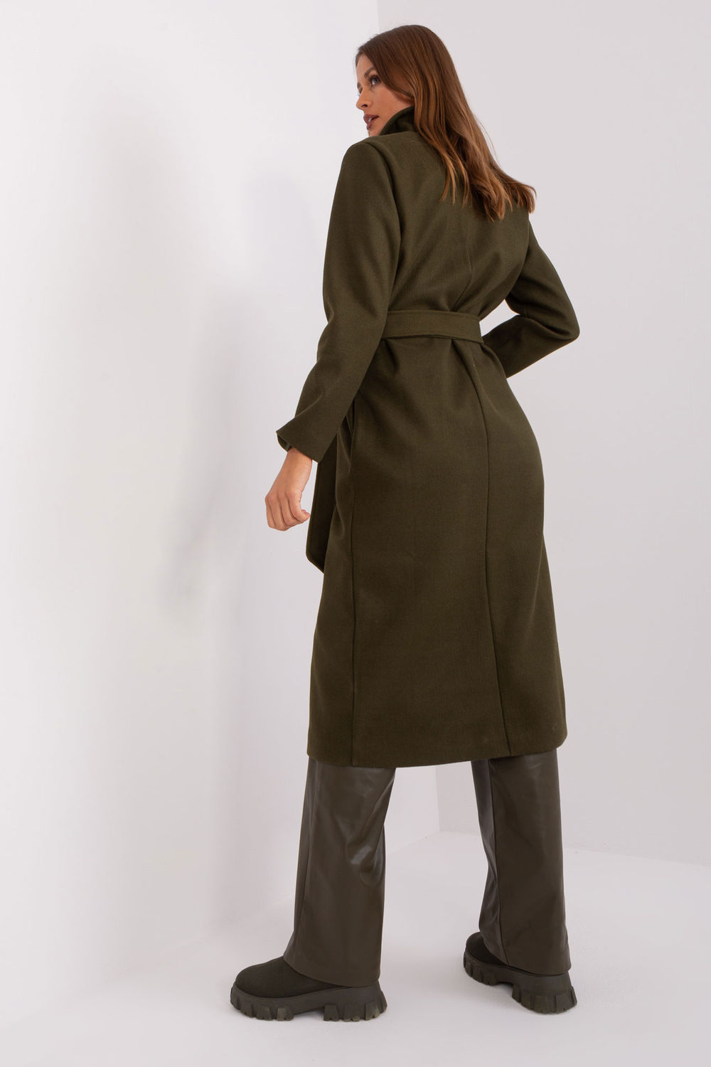 Płaszcz Damski Model TW-PL-BI-5312-1.31 Khaki - Och Bella - obrazek 3