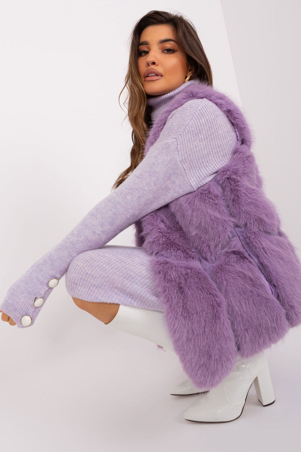 Kamizelka Model AT-KZ-2375.00P Light Violet - AT - obrazek 2