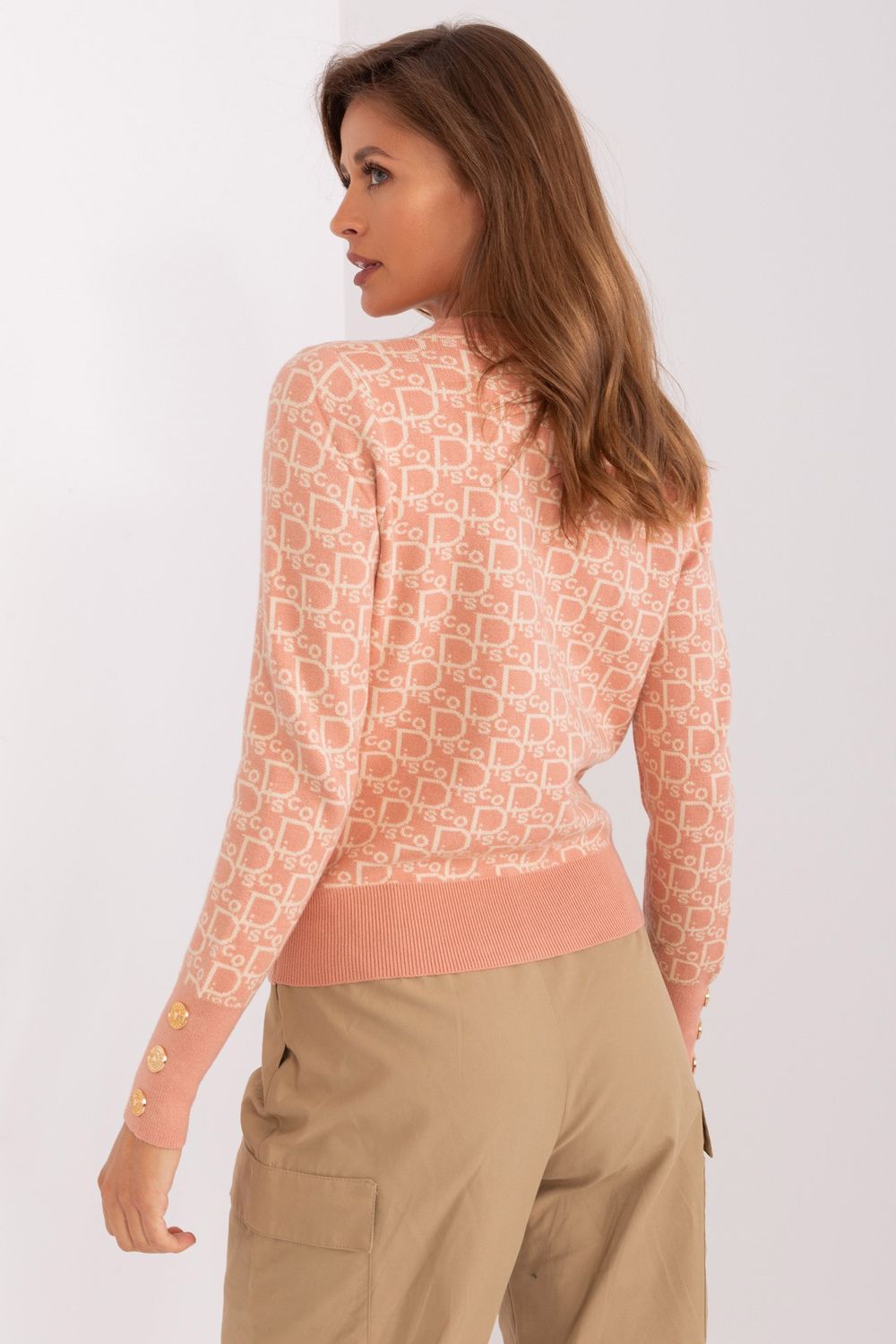 Sweter Damski Model AT-SW-2342.46P Dark Pink - AT - obrazek 3