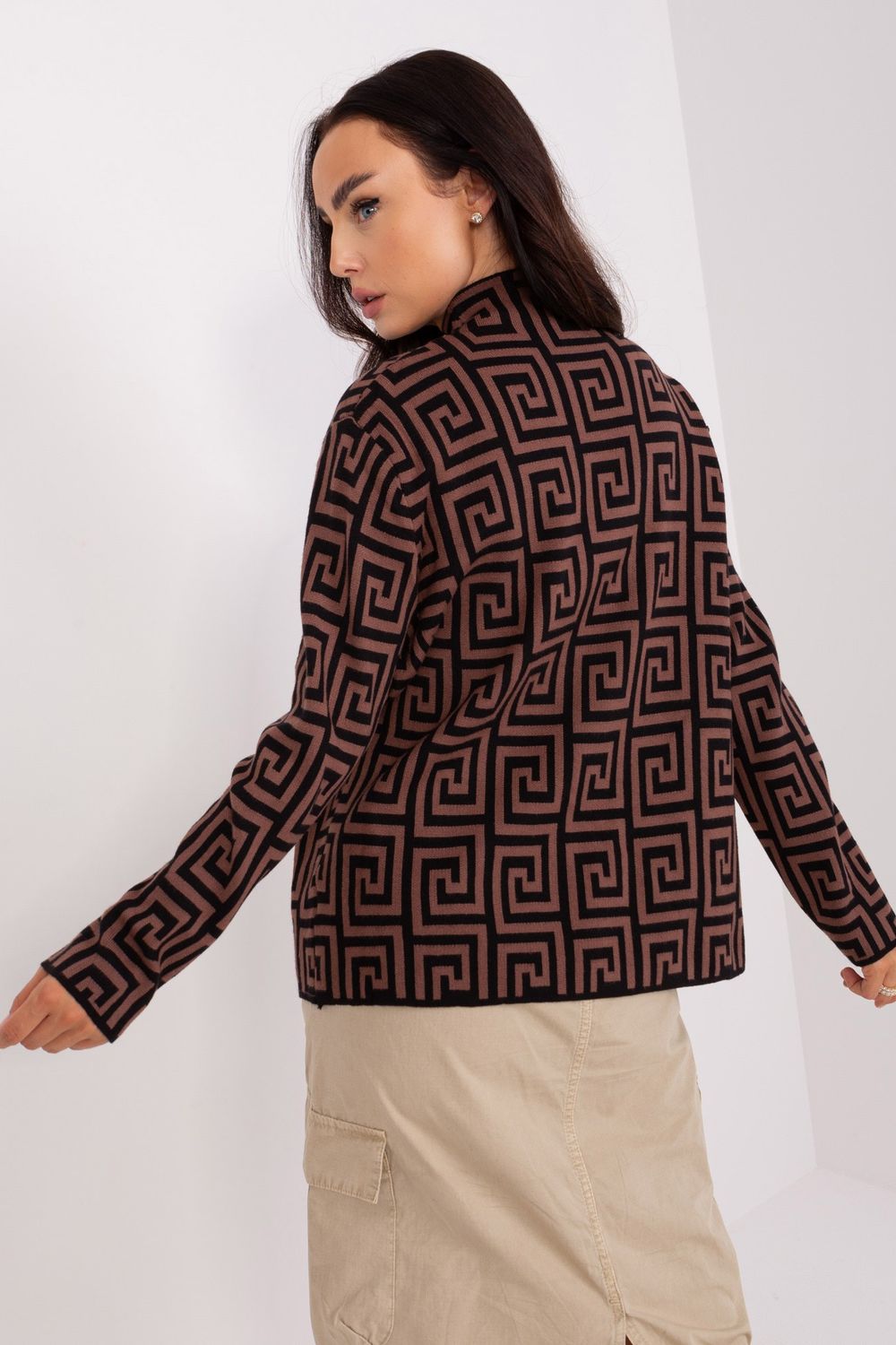 Sweter Damski Model AT-SW-2341.00P Brown - AT - obrazek 3