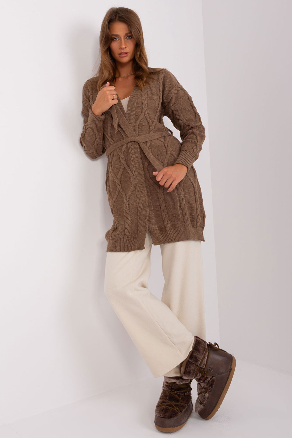 Sweter Kardigan Model BA-SW-8009-1.84P Brown - Badu - obrazek 2