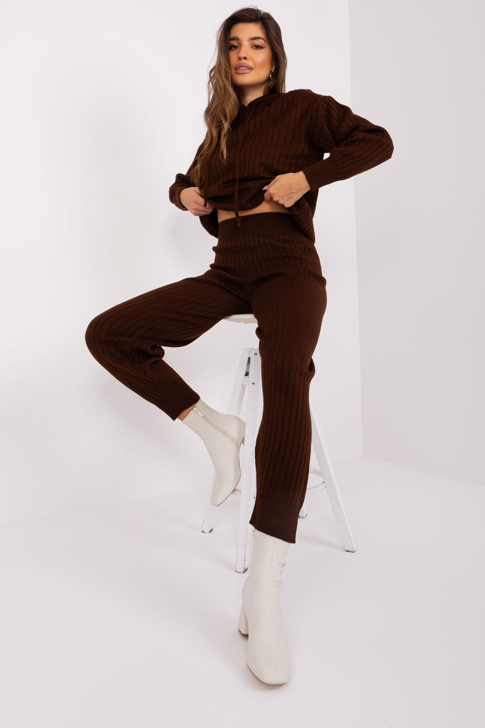 Spodnie Komplet Model BA-KMPL-2211.13P Dark Brown - Badu - obrazek 2