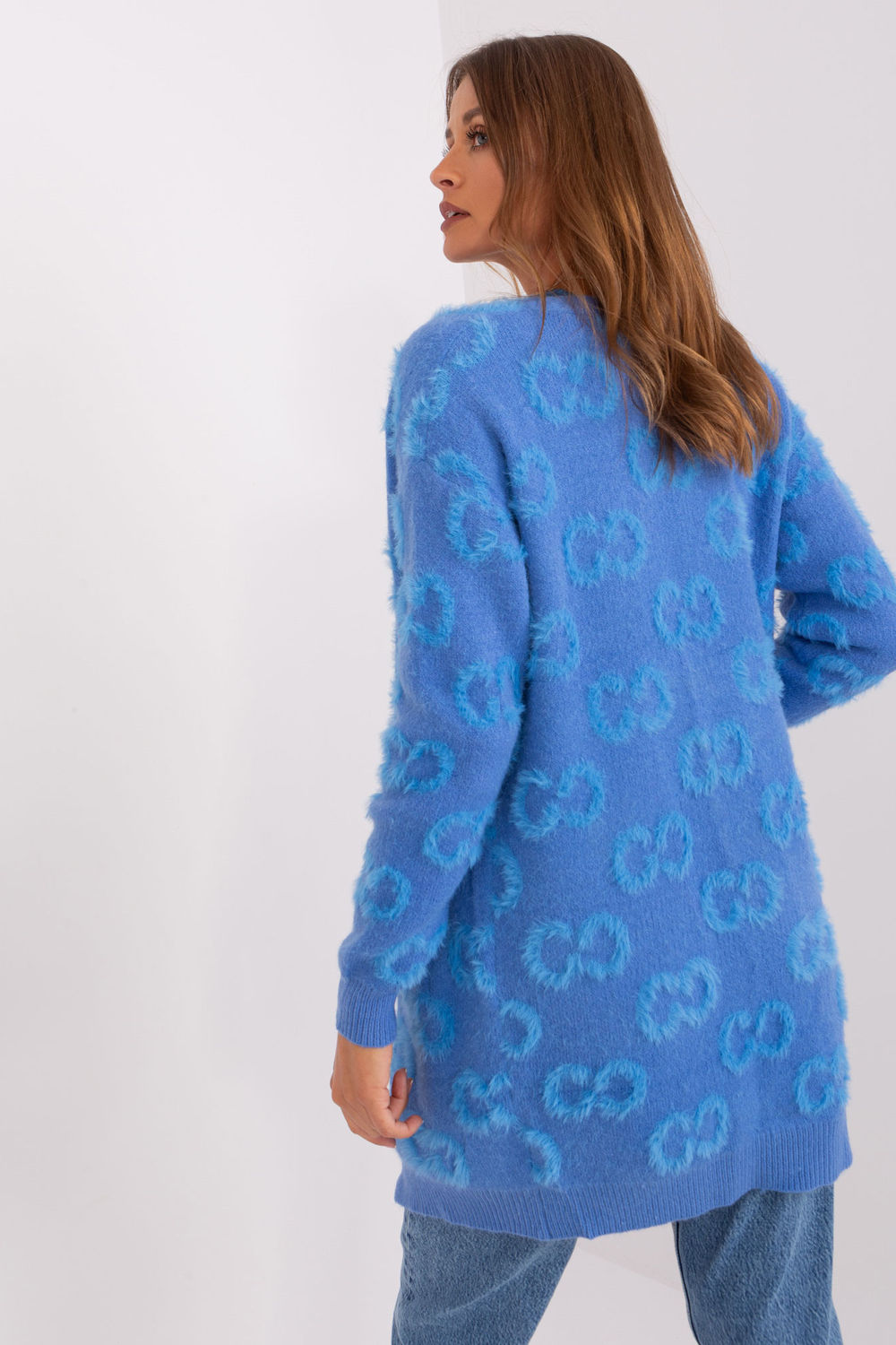 Sweter Kardigan Model AT-SW-234502.38X Blue - AT - obrazek 3