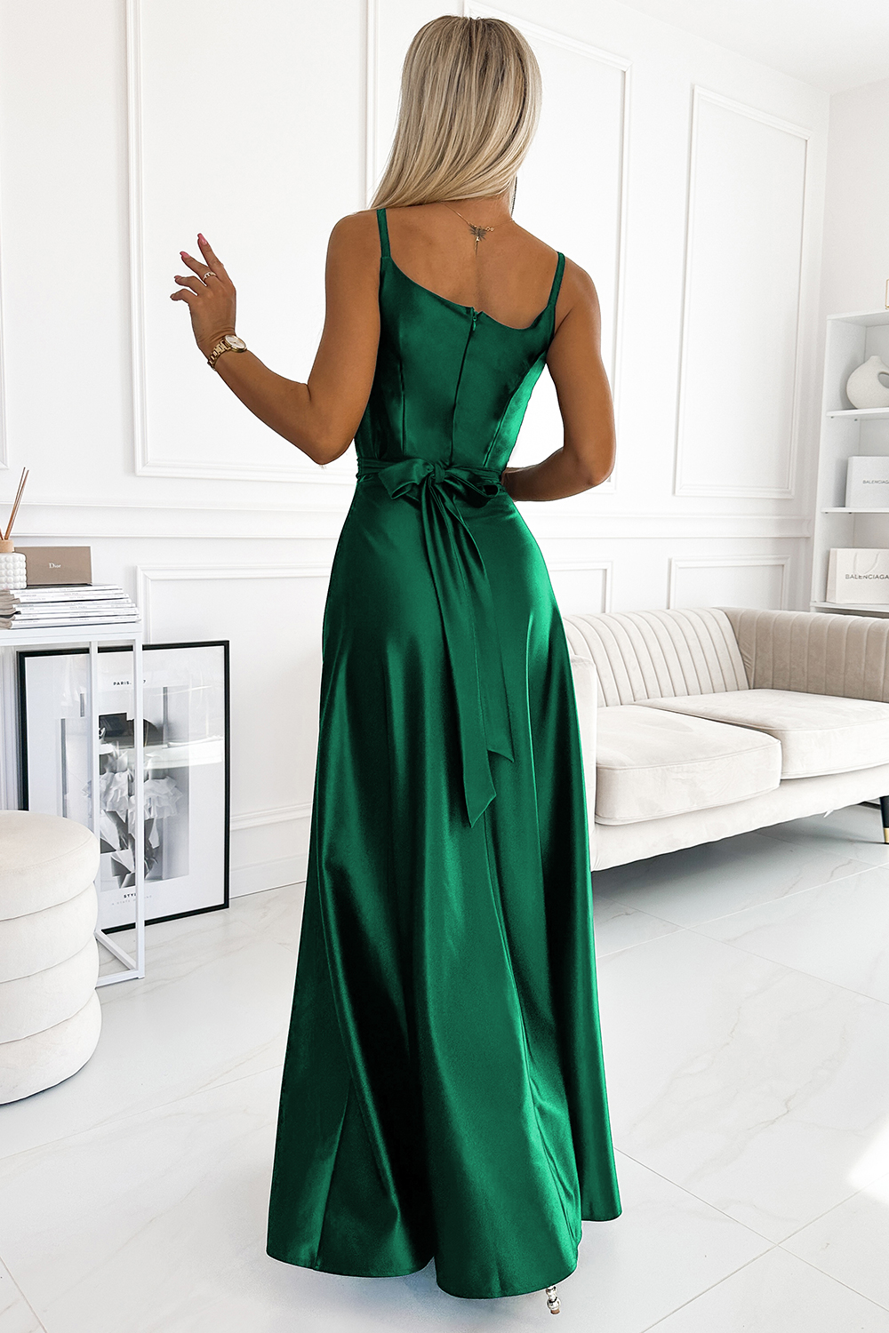 Sukienka Model Juliet 512-1 Bottle Green - Numoco - obrazek 2