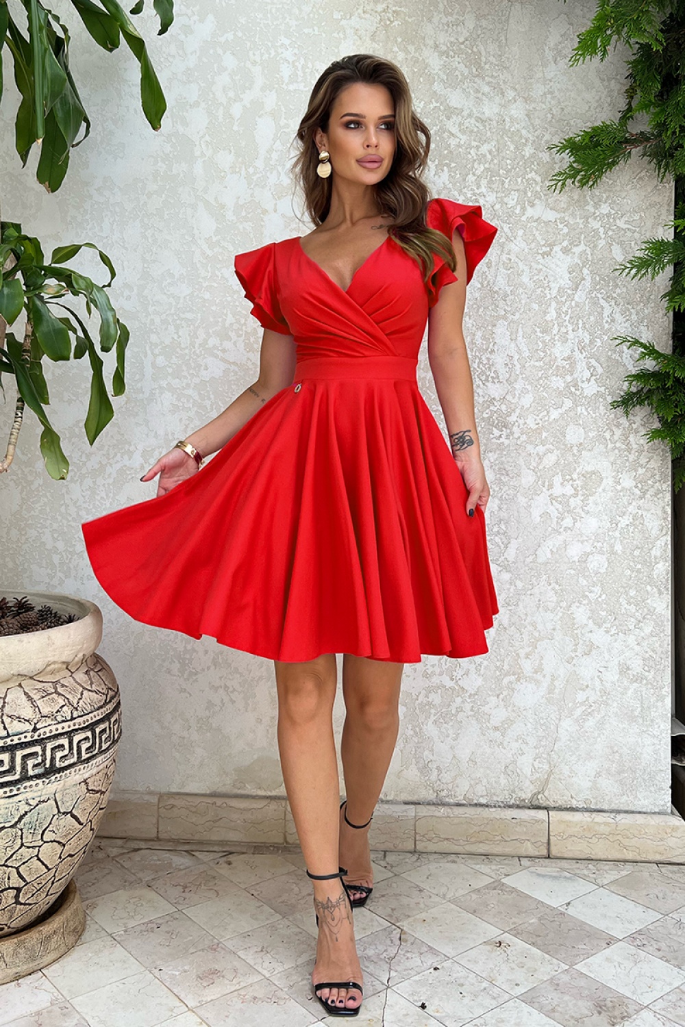 Sukienka Model 281-02 Red - Bicotone - obrazek 2