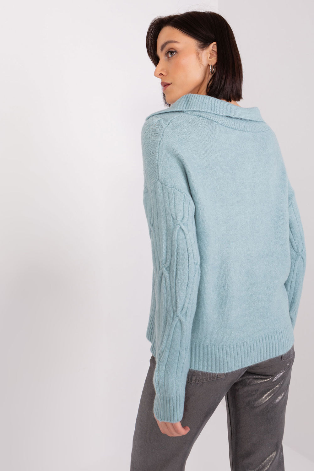 Sweter Damski Model AT-SW-2349-2.96 Mint - AT - obrazek 3