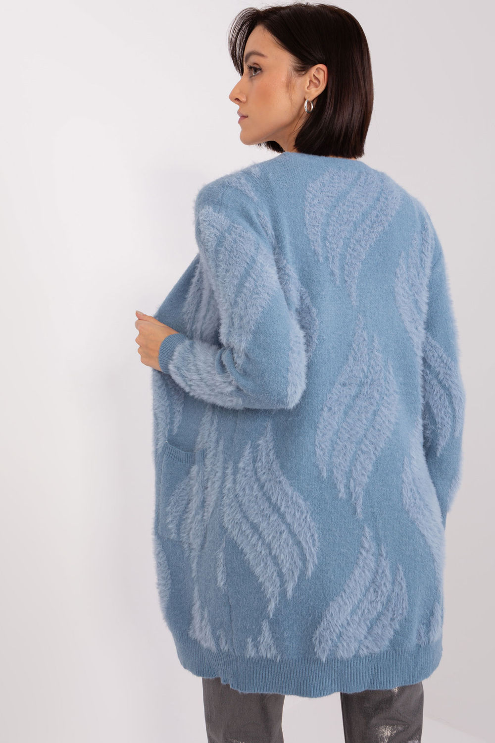 Sweter Kardigan Model AT-SW-234501.00P Blue - AT - obrazek 3