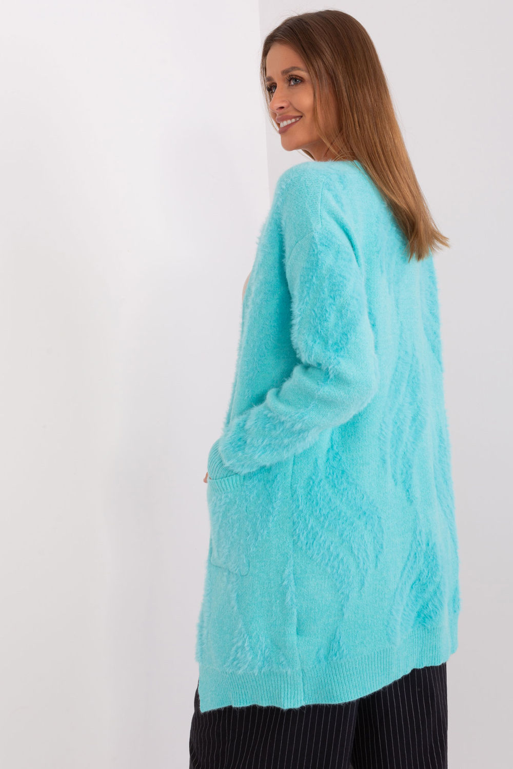 Sweter Kardigan Model AT-SW-234501.00P Mint - AT - obrazek 3