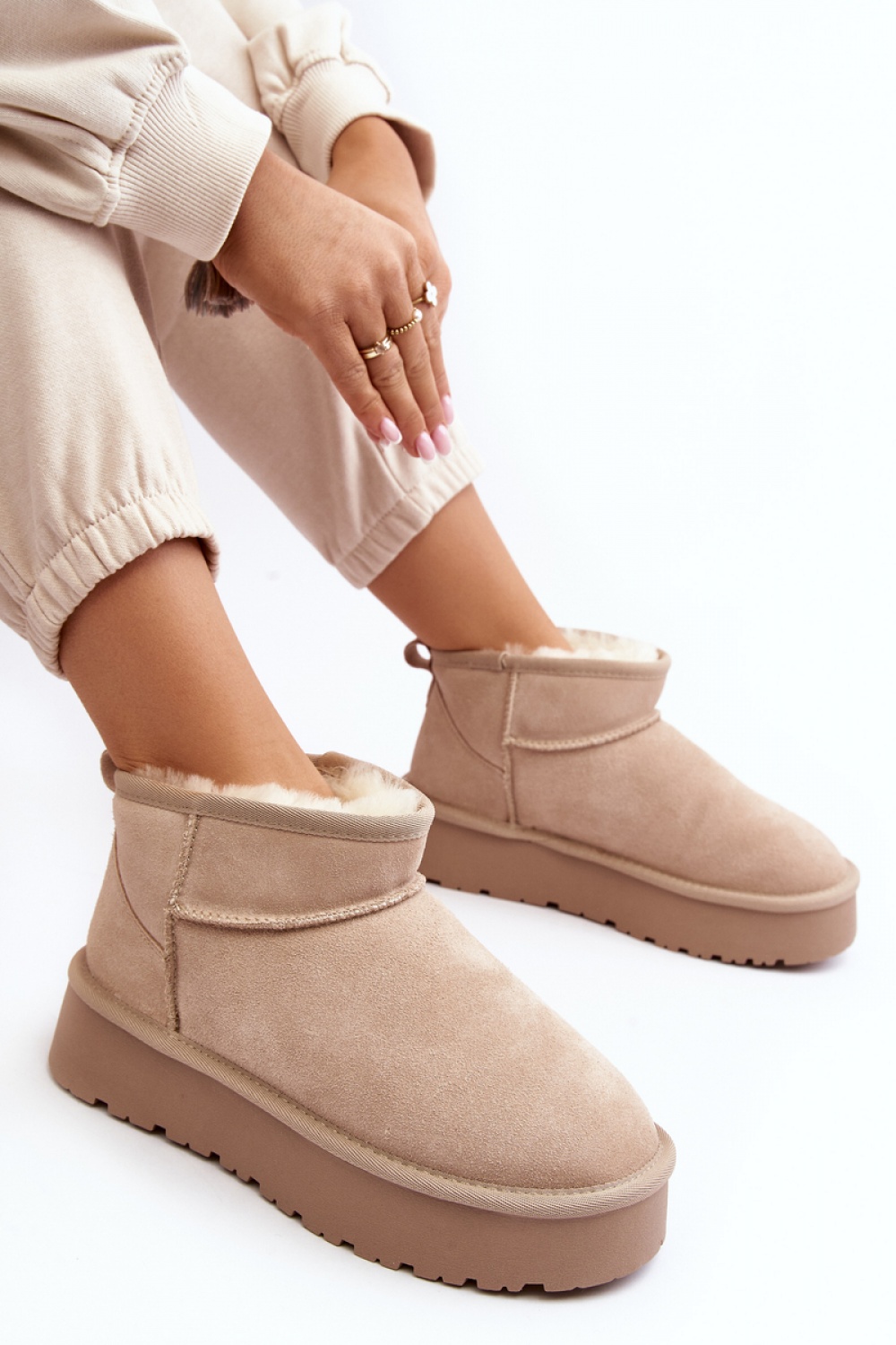 Śniegowce Model Nucca W5828 Beige - Step in style