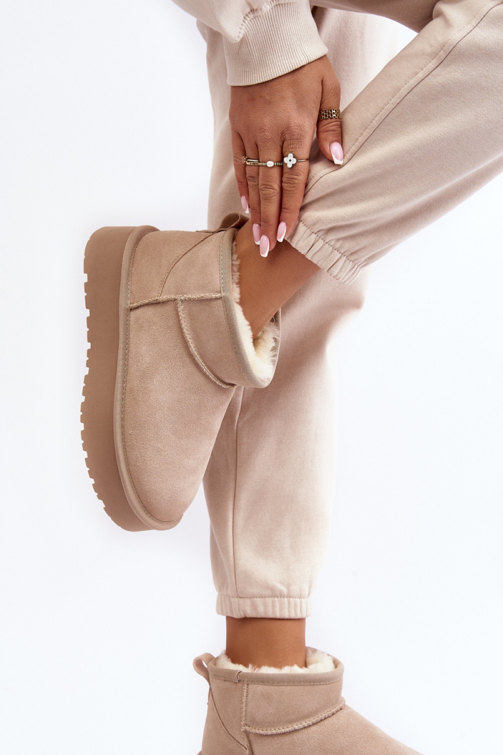 Śniegowce Model Nucca W5828 Beige - Step in style - obrazek 2