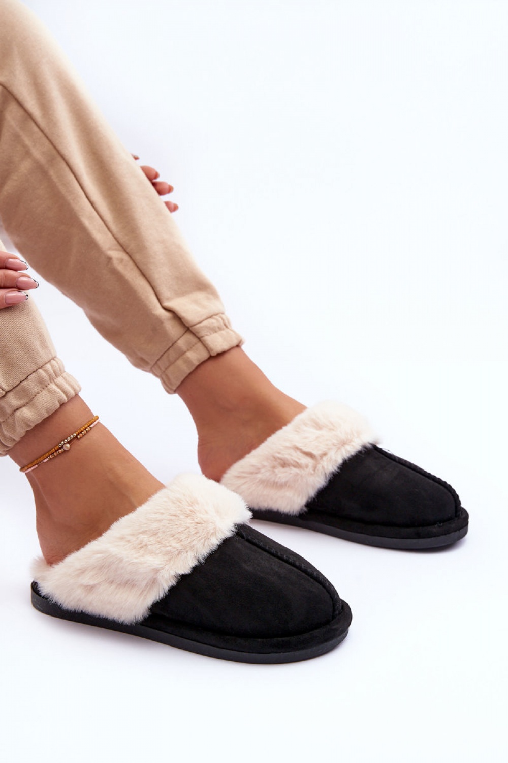 Kapcie Model Pinky BO-609 Black - Step in style - obrazek 3