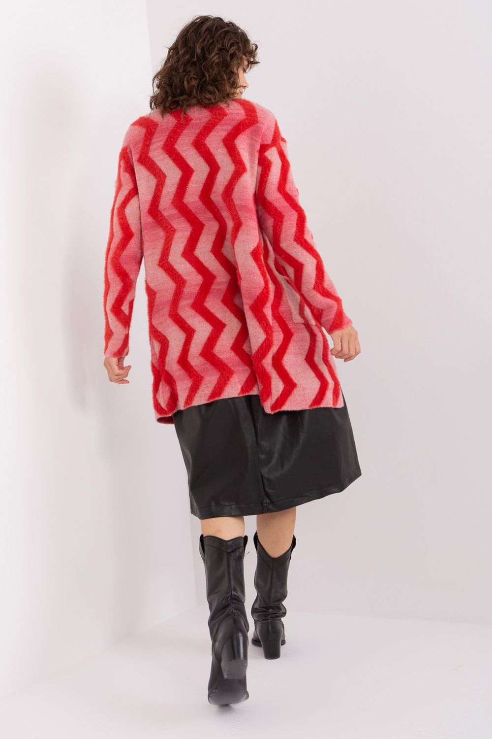 Sweter Kardigan Model AT-SW-234701.34 Red - AT - obrazek 3