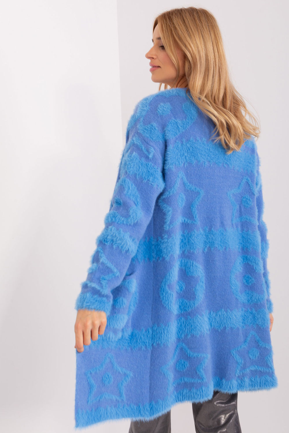 Sweter Kardigan Model AT-SW-234503.00P Blue - AT - obrazek 3