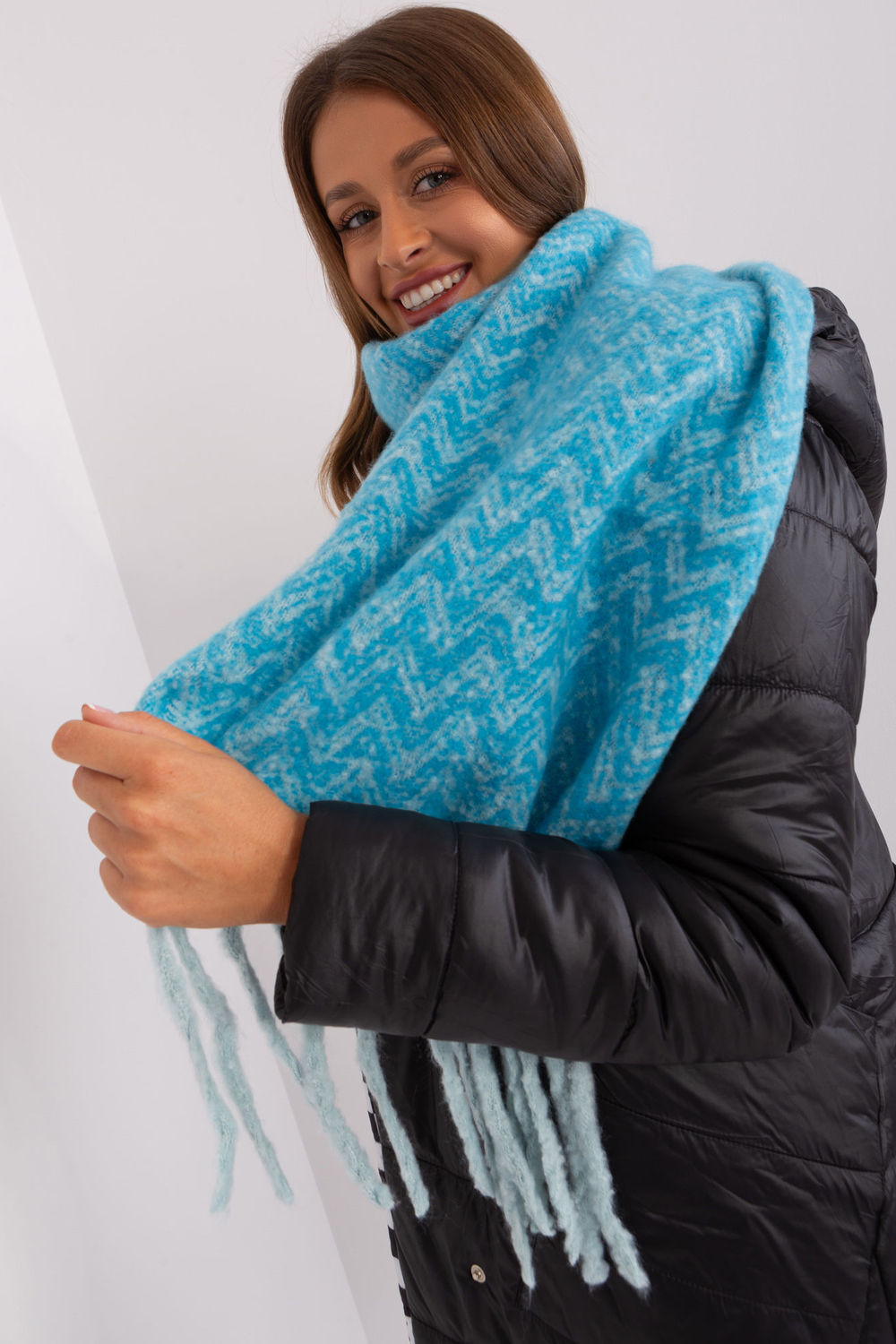 Szalik Model AT-SZ-23125.75 Blue - AT - obrazek 4