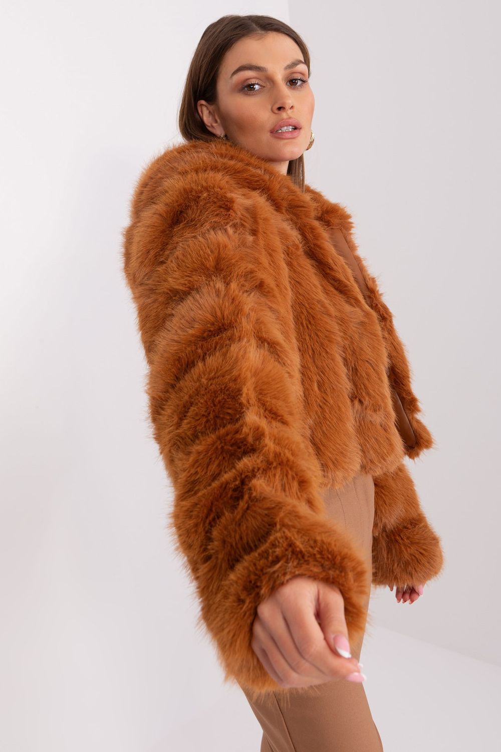 Kurtka Damska Model AT-KR-2378.96P Light Brown - AT - obrazek 3