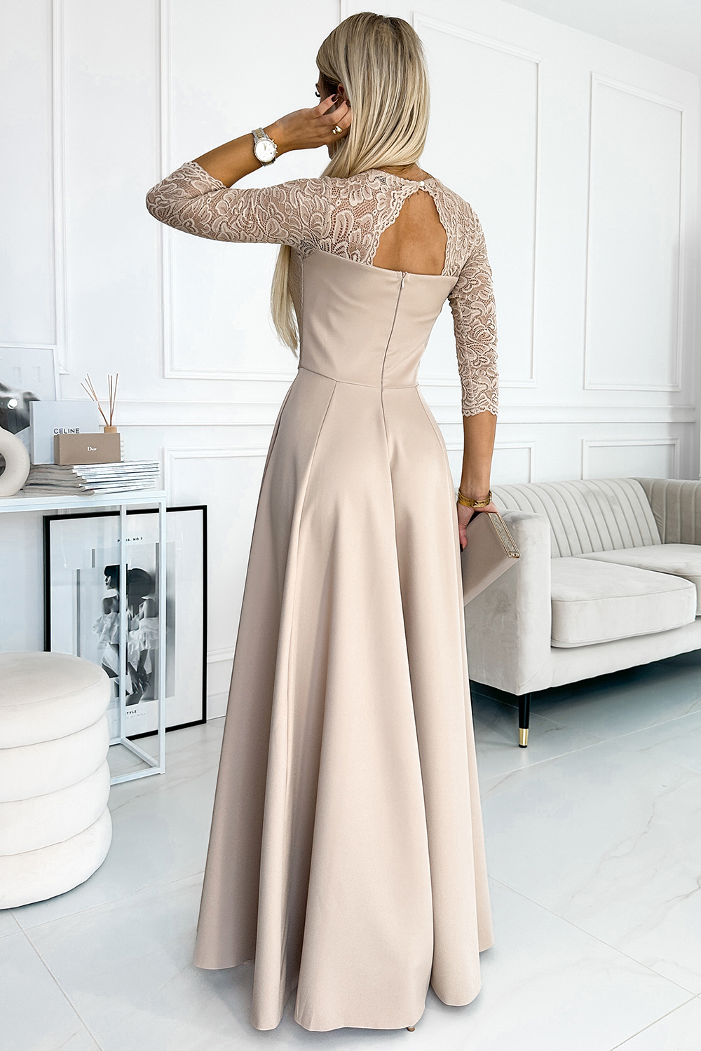 Sukienka Model Amber 309-10 Beige - Numoco - obrazek 2