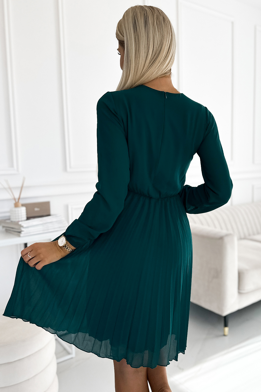 Sukienka Model Isabelle 313-14 Green - Numoco - obrazek 3