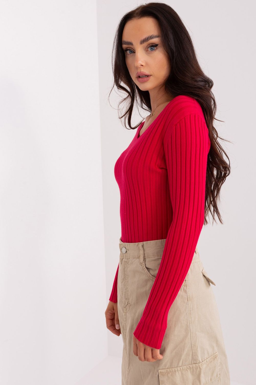 Sweter Damski Model PM-SW-PM1088.25 Red - Factory Price - obrazek 2
