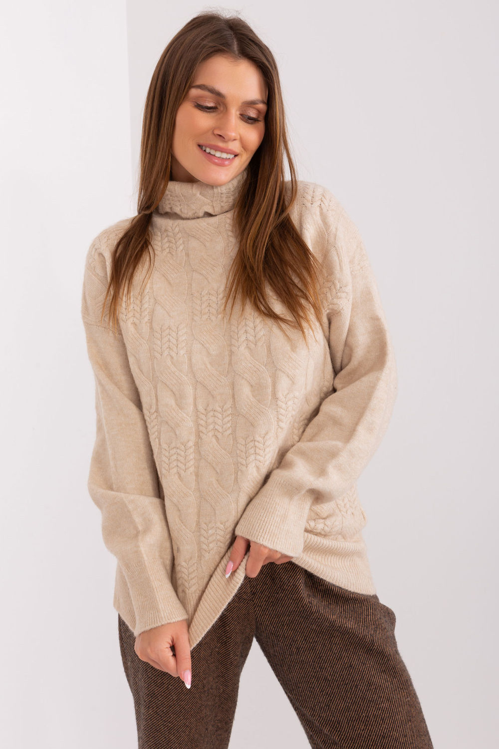 Golf Damski Model AT-SW-23401.97P Beige - AT - obrazek 3