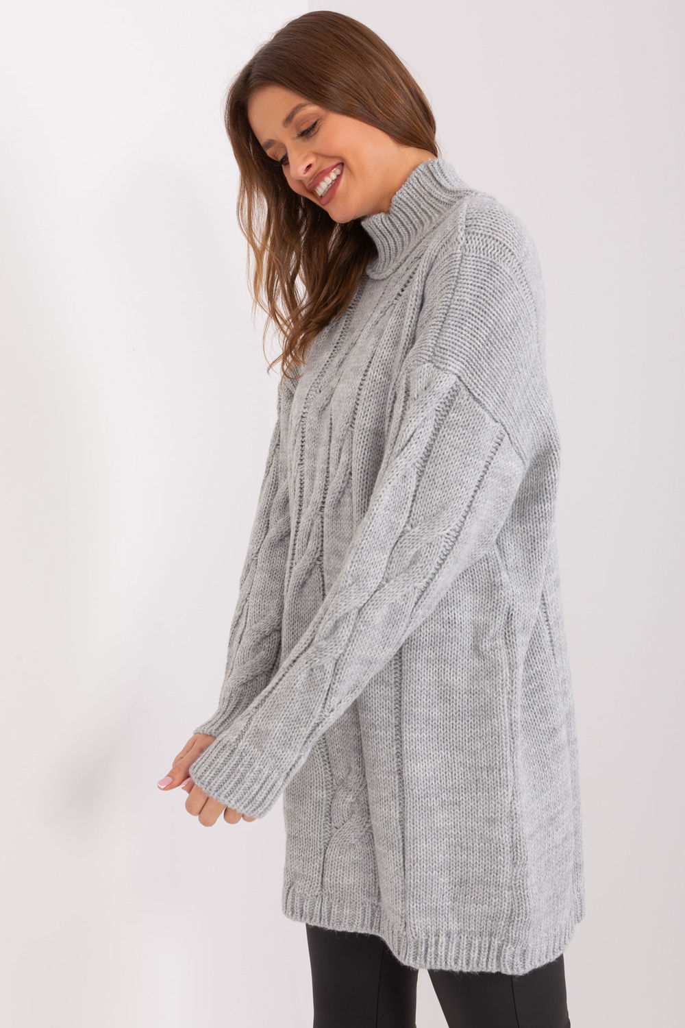 Sukienka Model LC-SK-1561.34X Grey - Rue Paris - obrazek 2