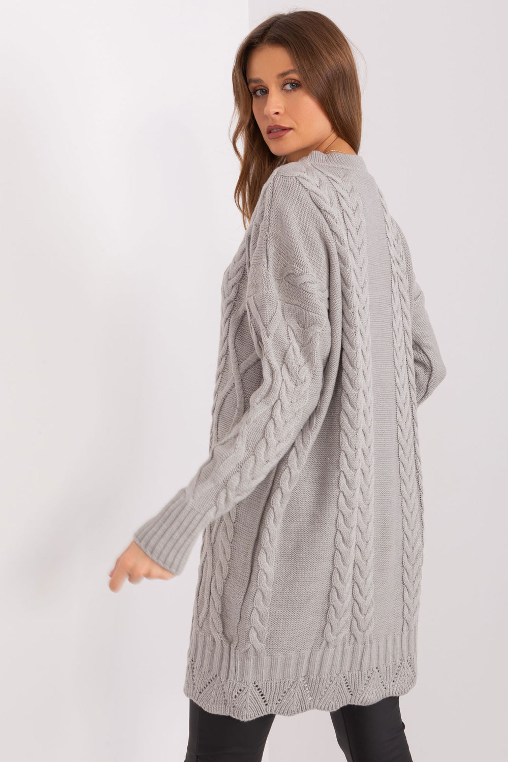Sukienka Model LC-SK-8012-2.64P Grey - Rue Paris - obrazek 2