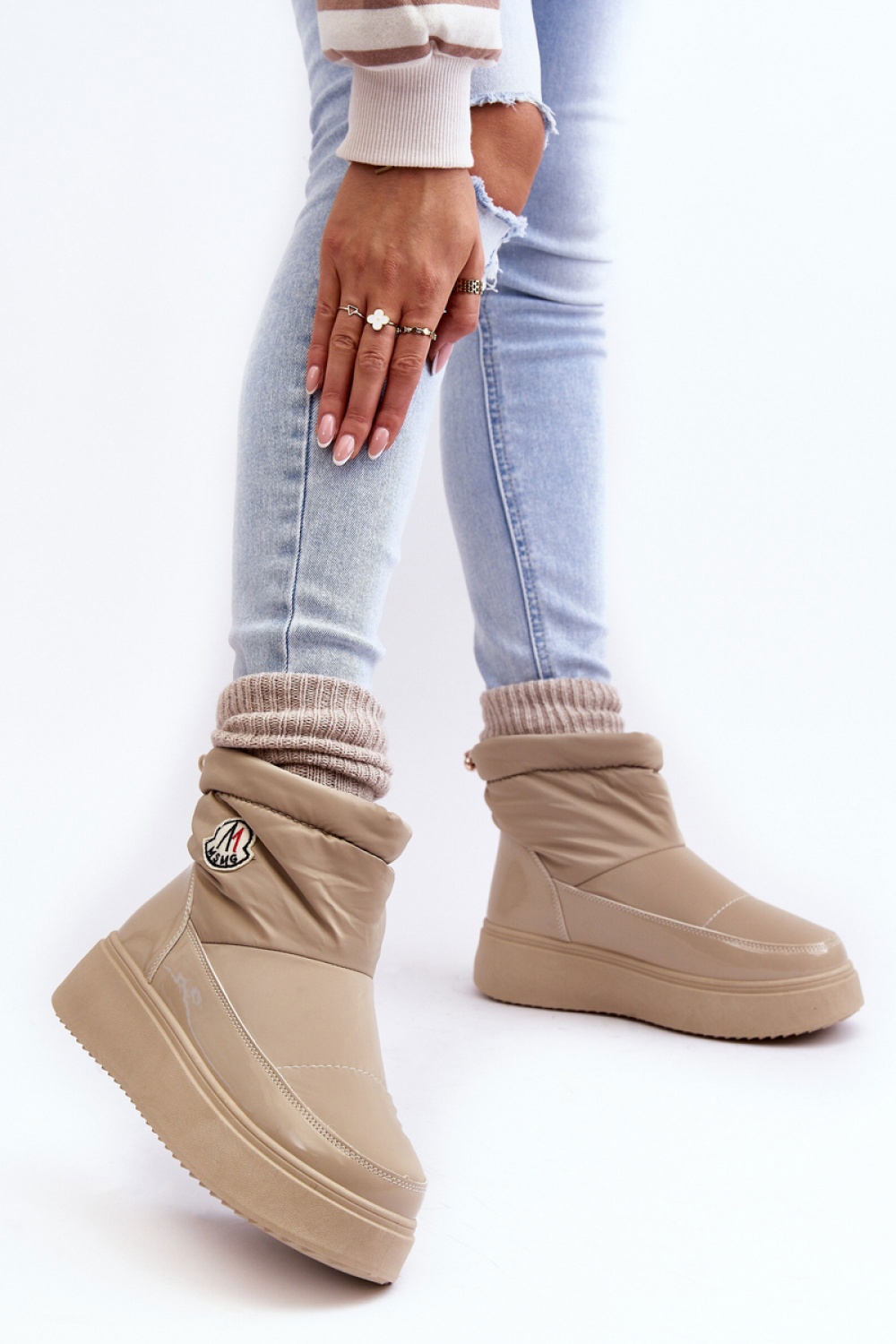 Śniegowce Model Gattea HY852-63 Beige - Step in style - obrazek 2