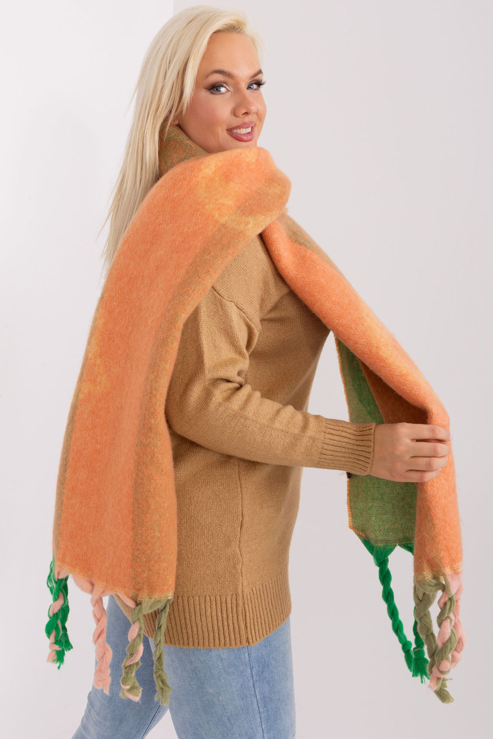 Szalik Model AT-SZ-2316.10P Light Orange - AT - obrazek 2