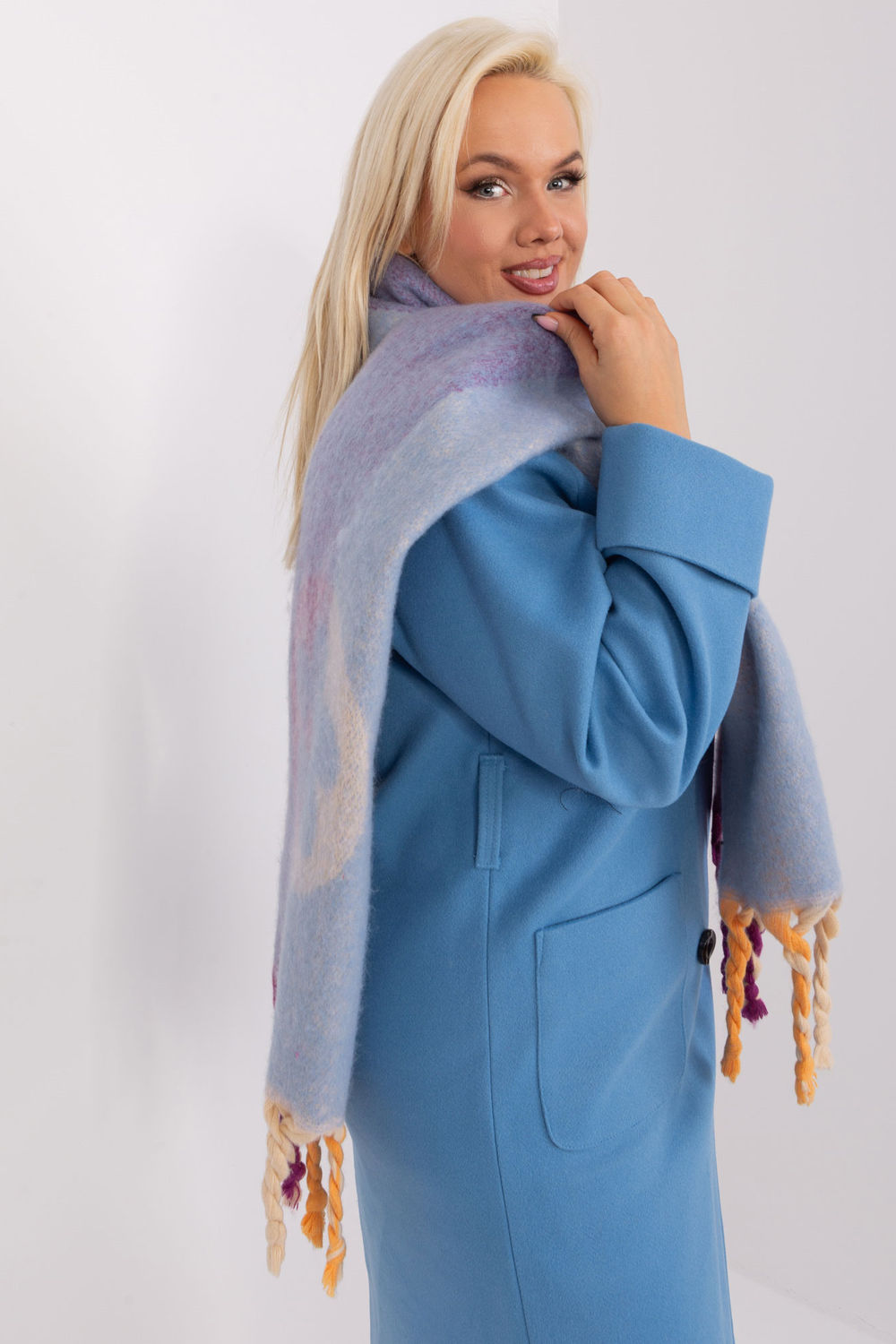Szalik Model AT-SZ-2316.31P Light Blue - AT - obrazek 3