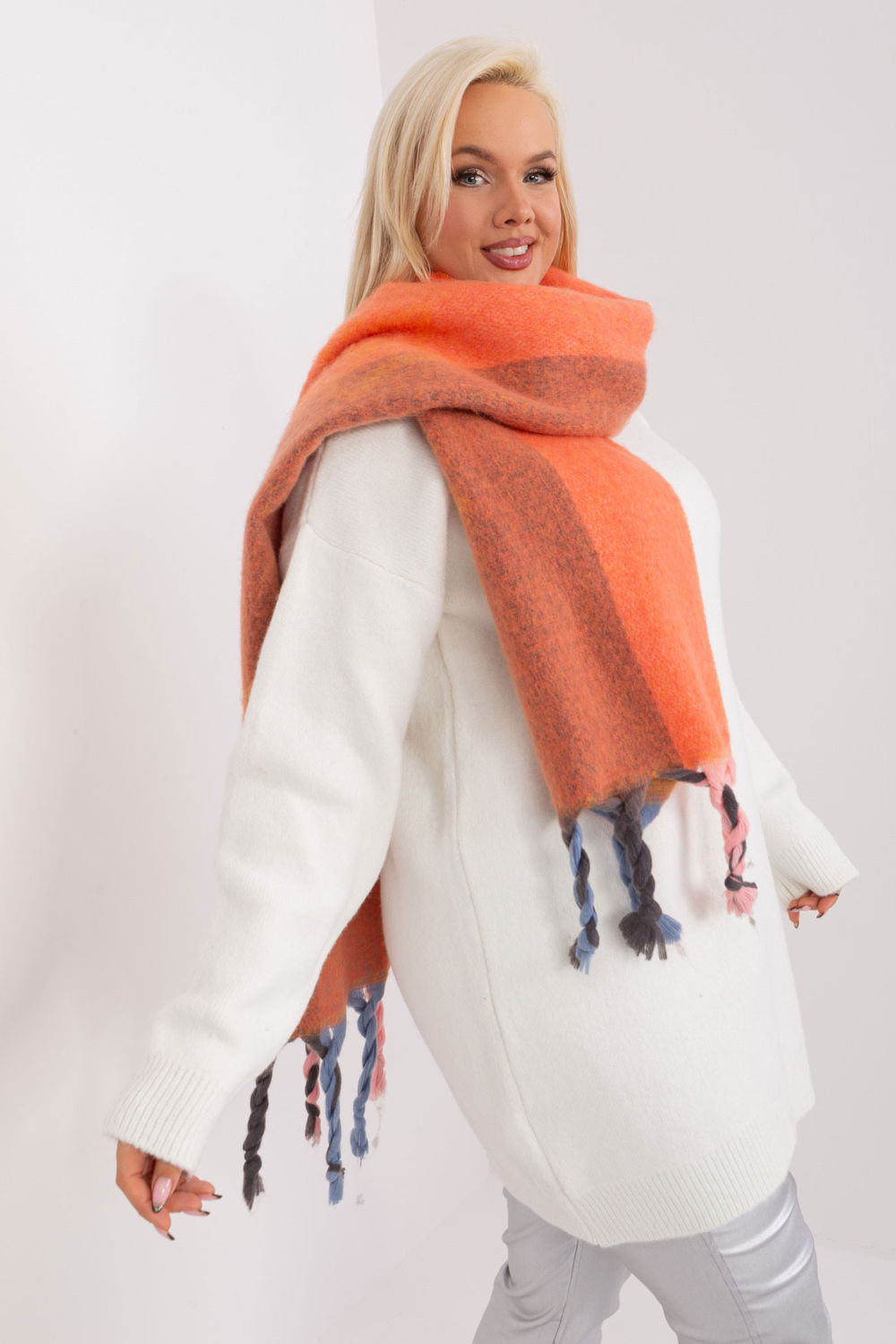 Szalik Model AT-SZ-2316.01P Orange - AT - obrazek 2