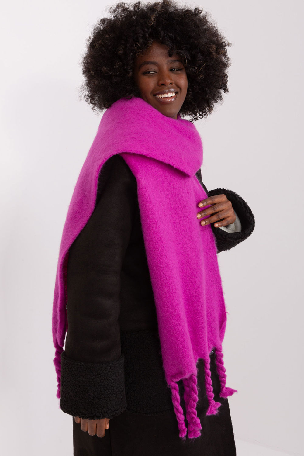 Szalik Model AT-SZ-2313502.53P Violet - AT - obrazek 2