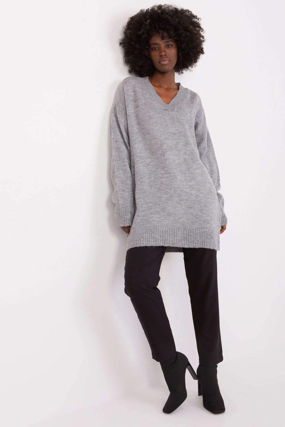 Sweter Damski Model BA-SW-0577.36X Grey - Badu - obrazek 2