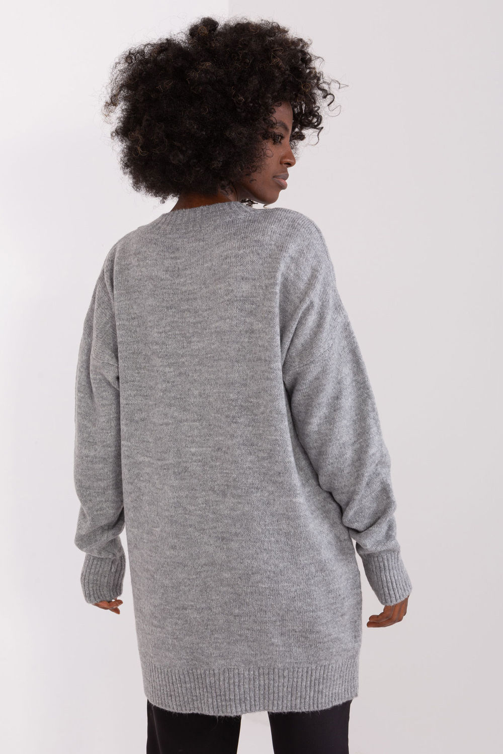 Sweter Damski Model BA-SW-0577.36X Grey - Badu - obrazek 3