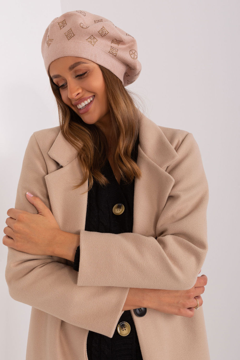Beret Model AT-CZ-2318.30 Beige - AT - obrazek 4