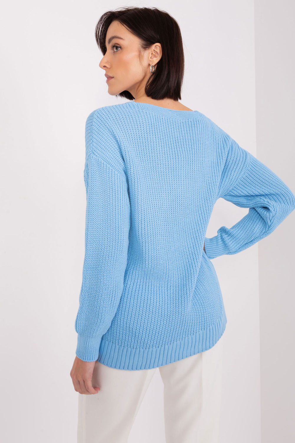 Sweter Damski Model BA-SW-8028.32 Light Blue - Badu - obrazek 3