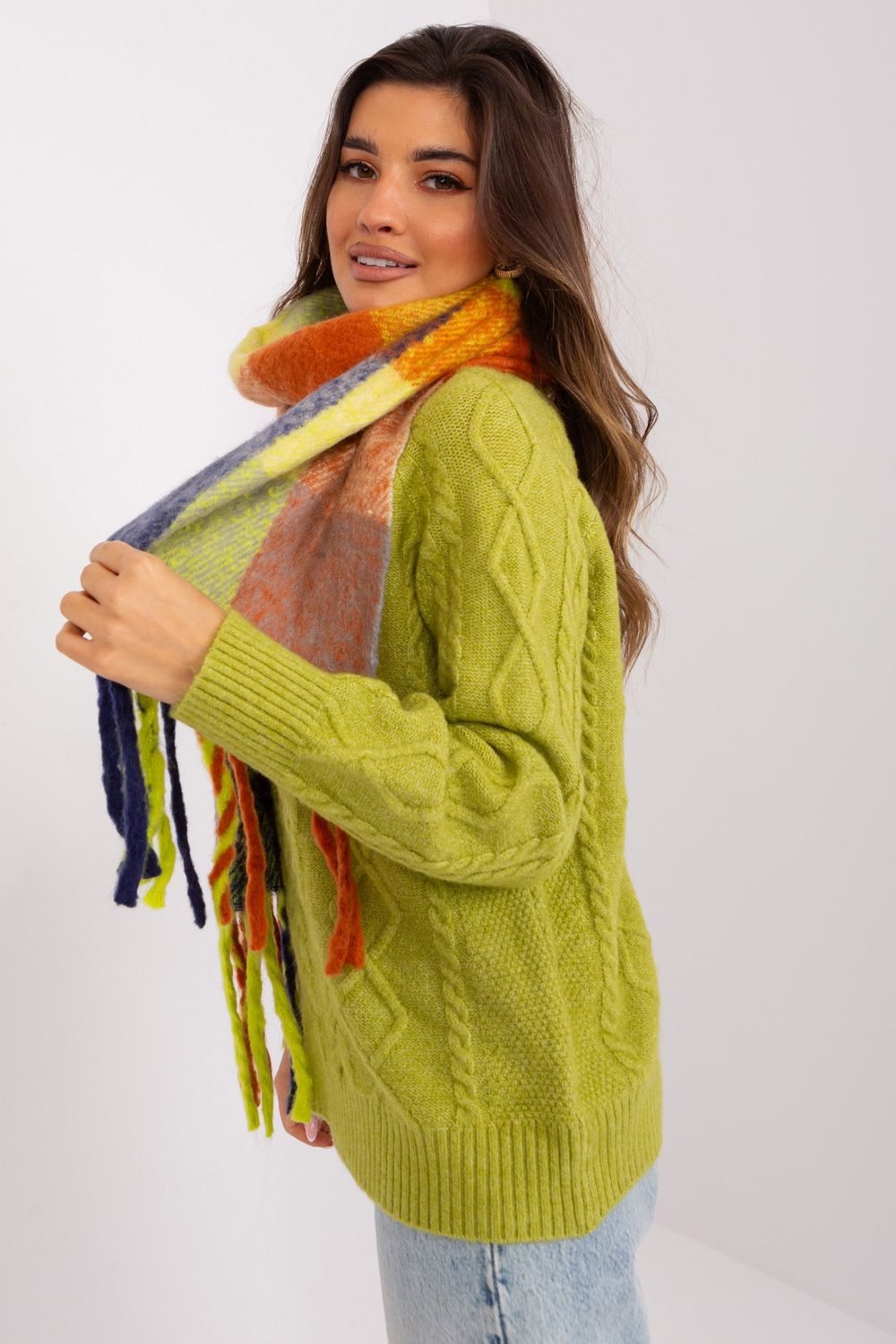 Szalik Model AT-SZ-2311501.90 Navy - AT - obrazek 2
