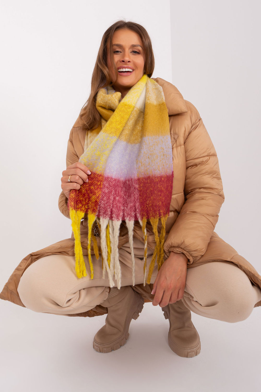 Szalik Model AT-SZ-2311501.90 Yellow - AT - obrazek 4