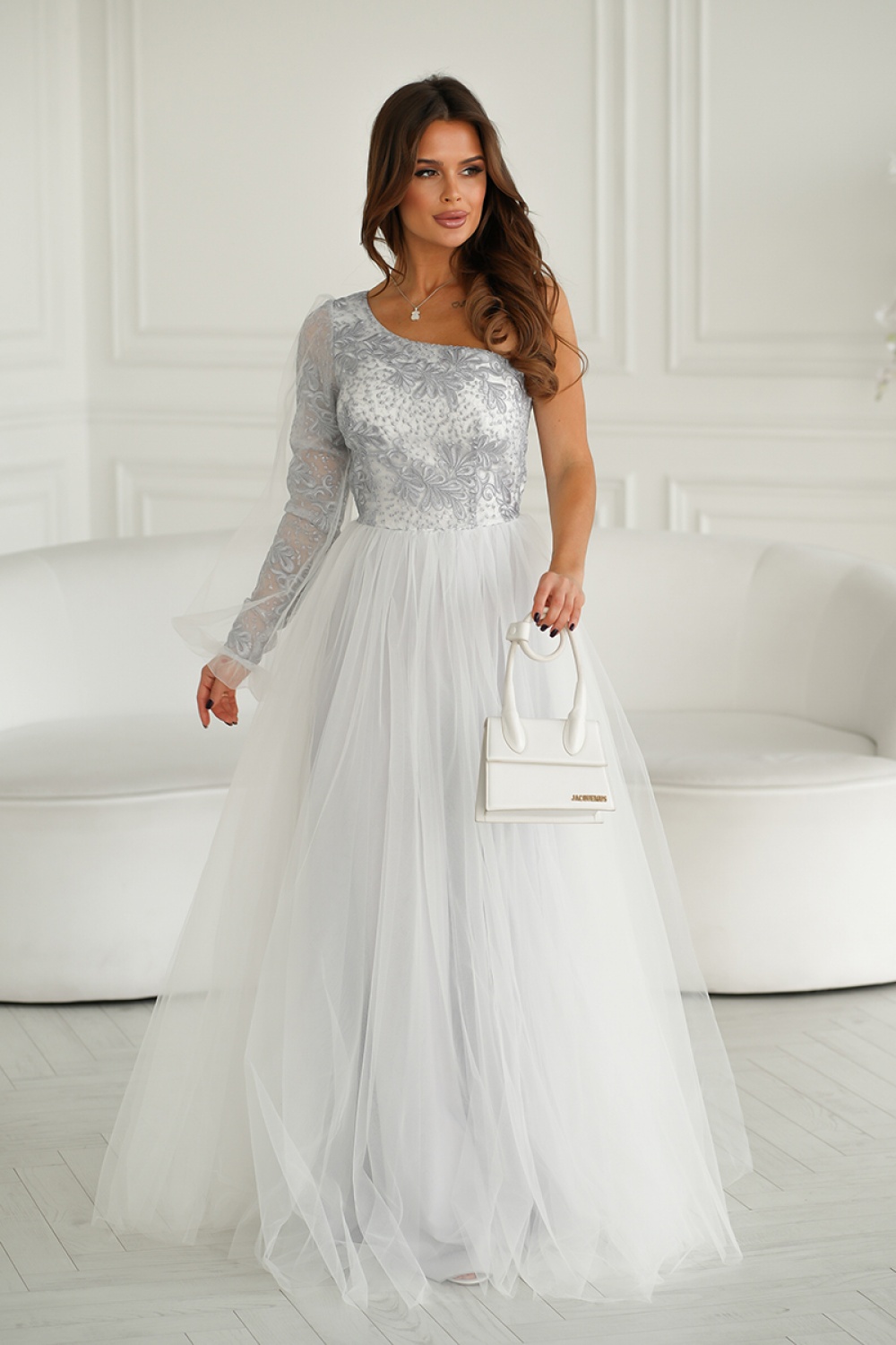 Sukienka Model 303-03 Grey - Bicotone - obrazek 3