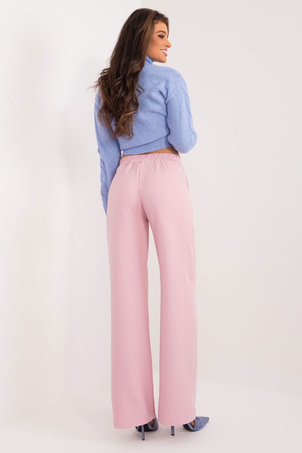 Spodnie Damskie Model WN-SP-8247.06 Light Pink - Rue Paris - obrazek 3