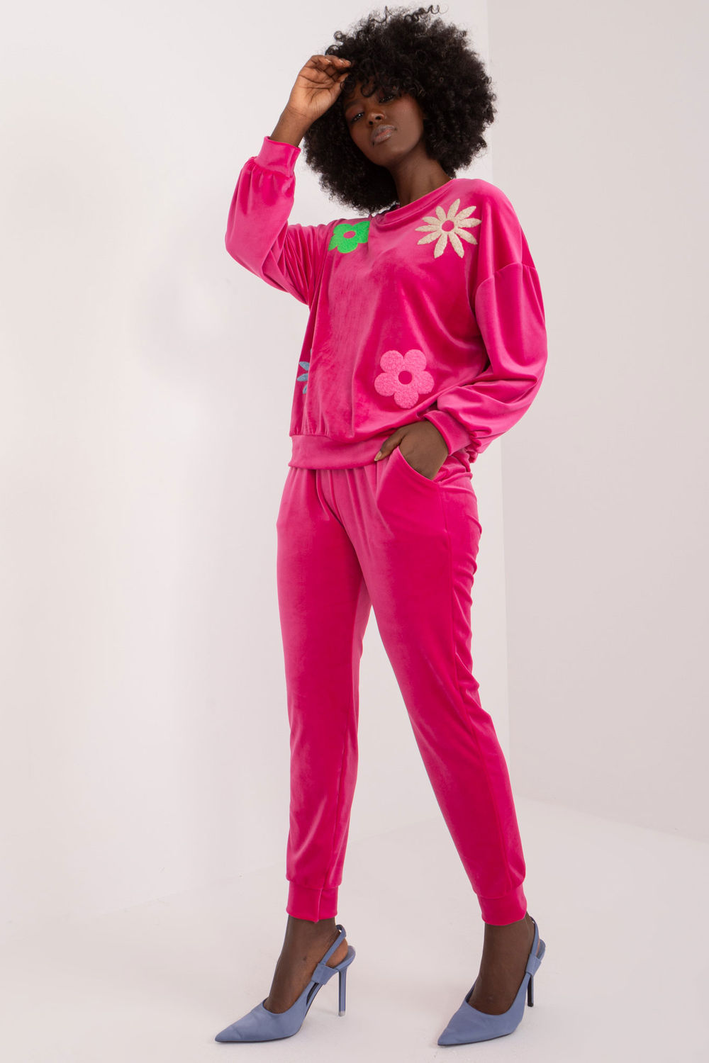Spodnie Komplet Model DHJ-KMPL-8655.05 Fuksja - Italy Moda - obrazek 2