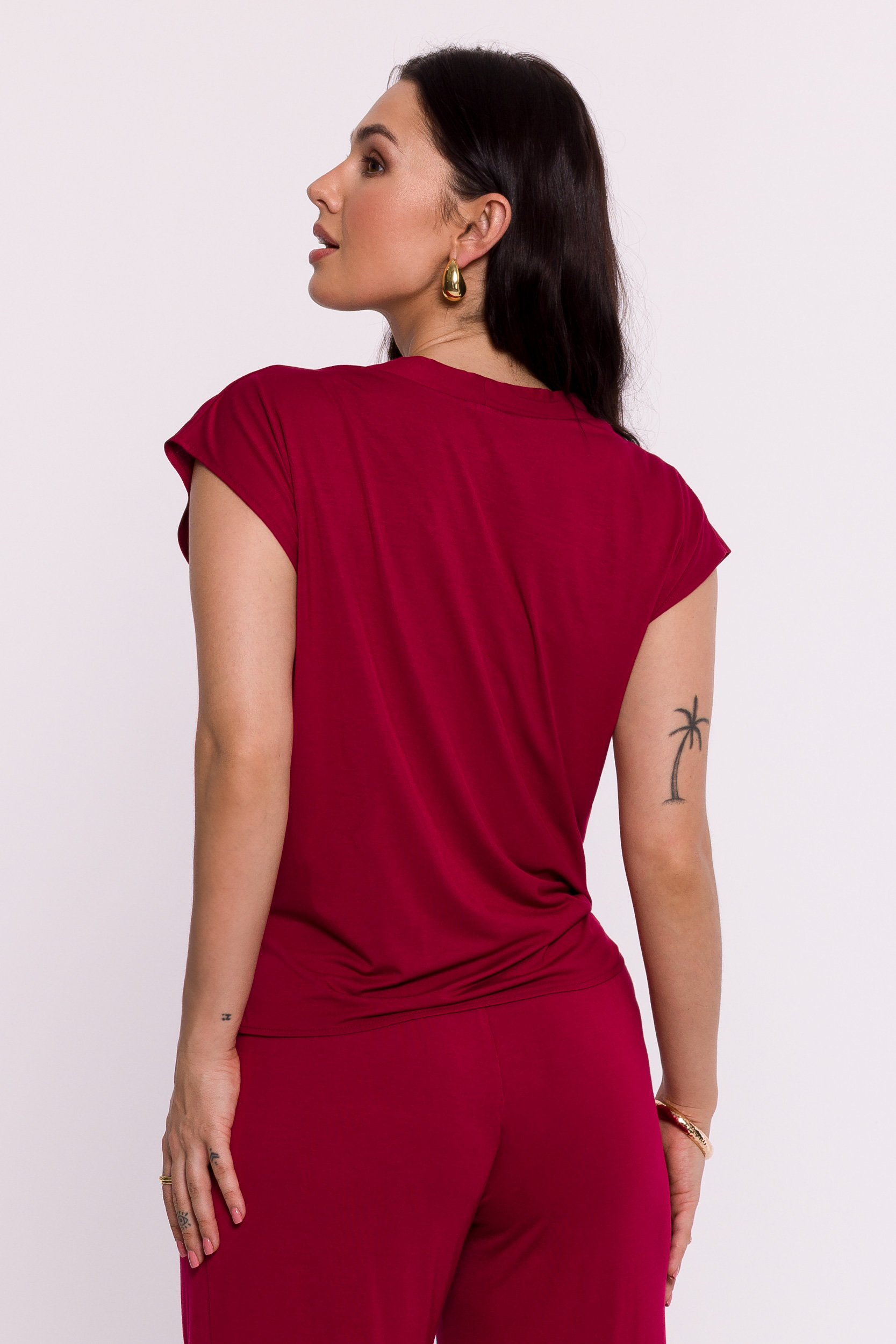Bluzka Model B288 Bordo - BeWear - obrazek 3