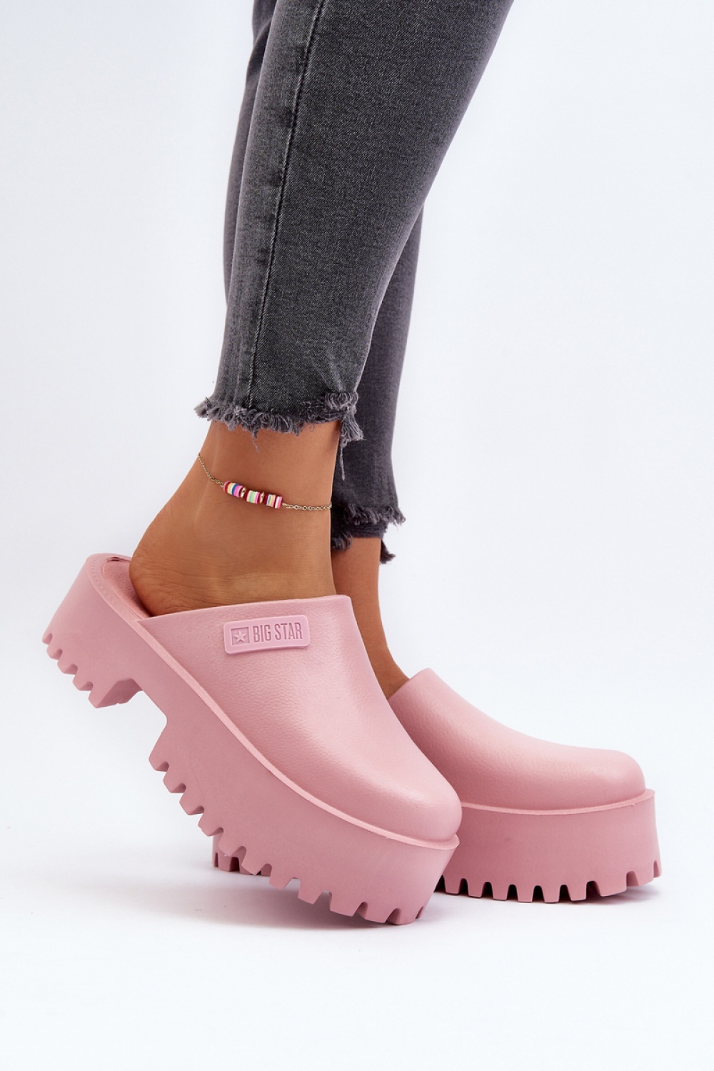 Sandał Klapki Model Big Star NN274020 Pink - Step in style - obrazek 3