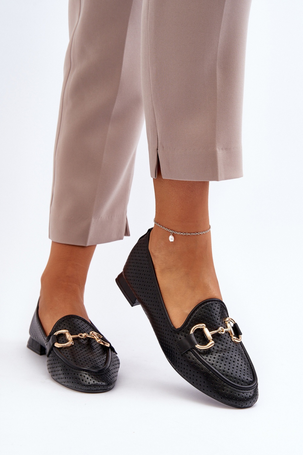 Mokasyny Model Iluvana FF-33 Black - Step in style - obrazek 3