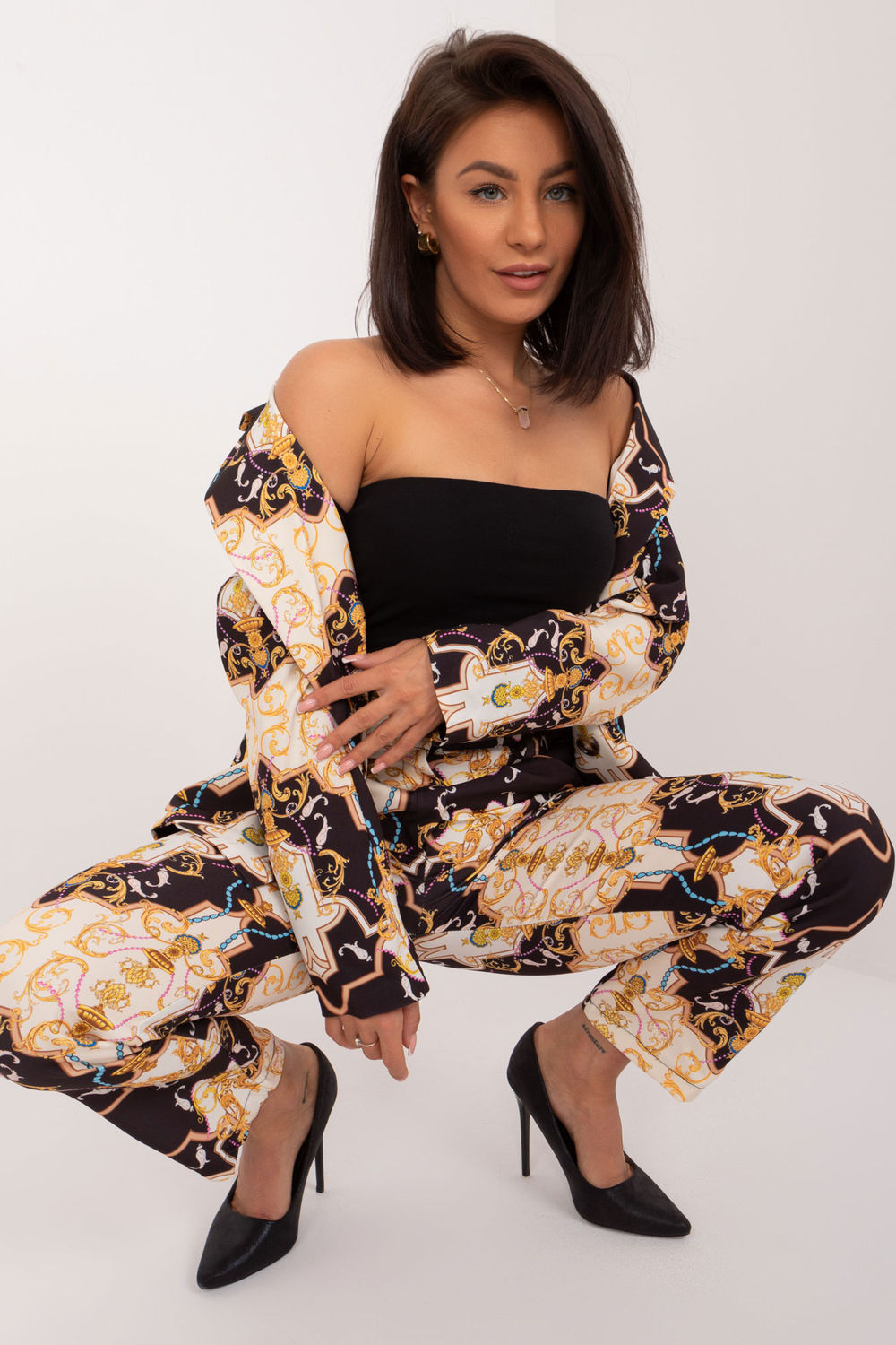 Spodnie Komplet Model DHJ-KMPL-17131.32X Black - Italy Moda - obrazek 2