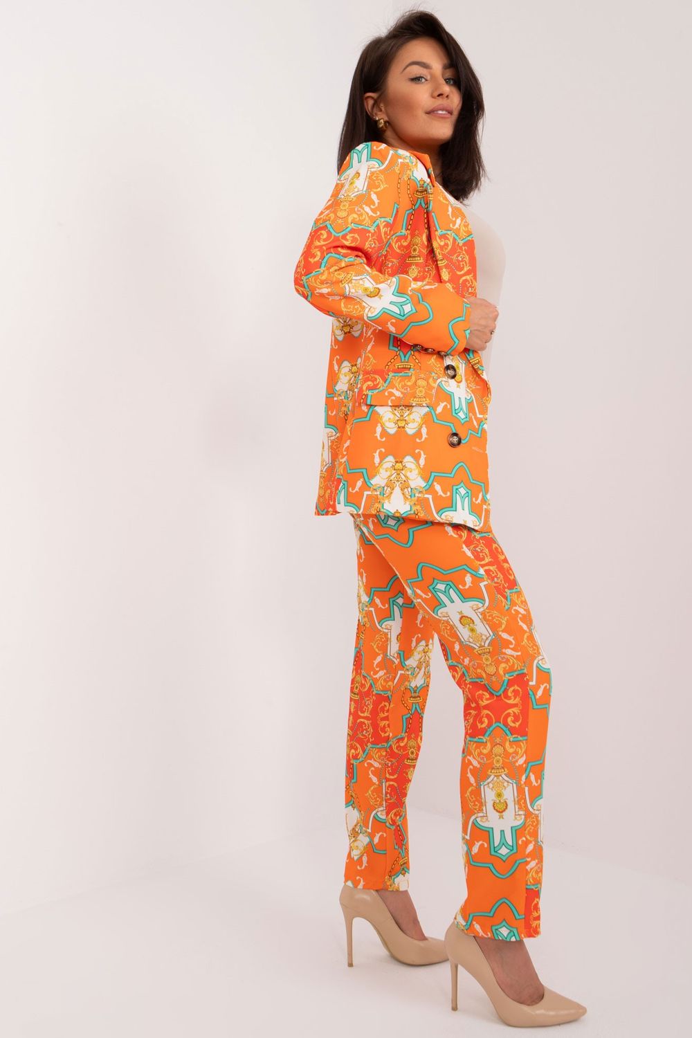 Spodnie Komplet Model DHJ-KMPL-17131.32X Orange - Italy Moda - obrazek 2