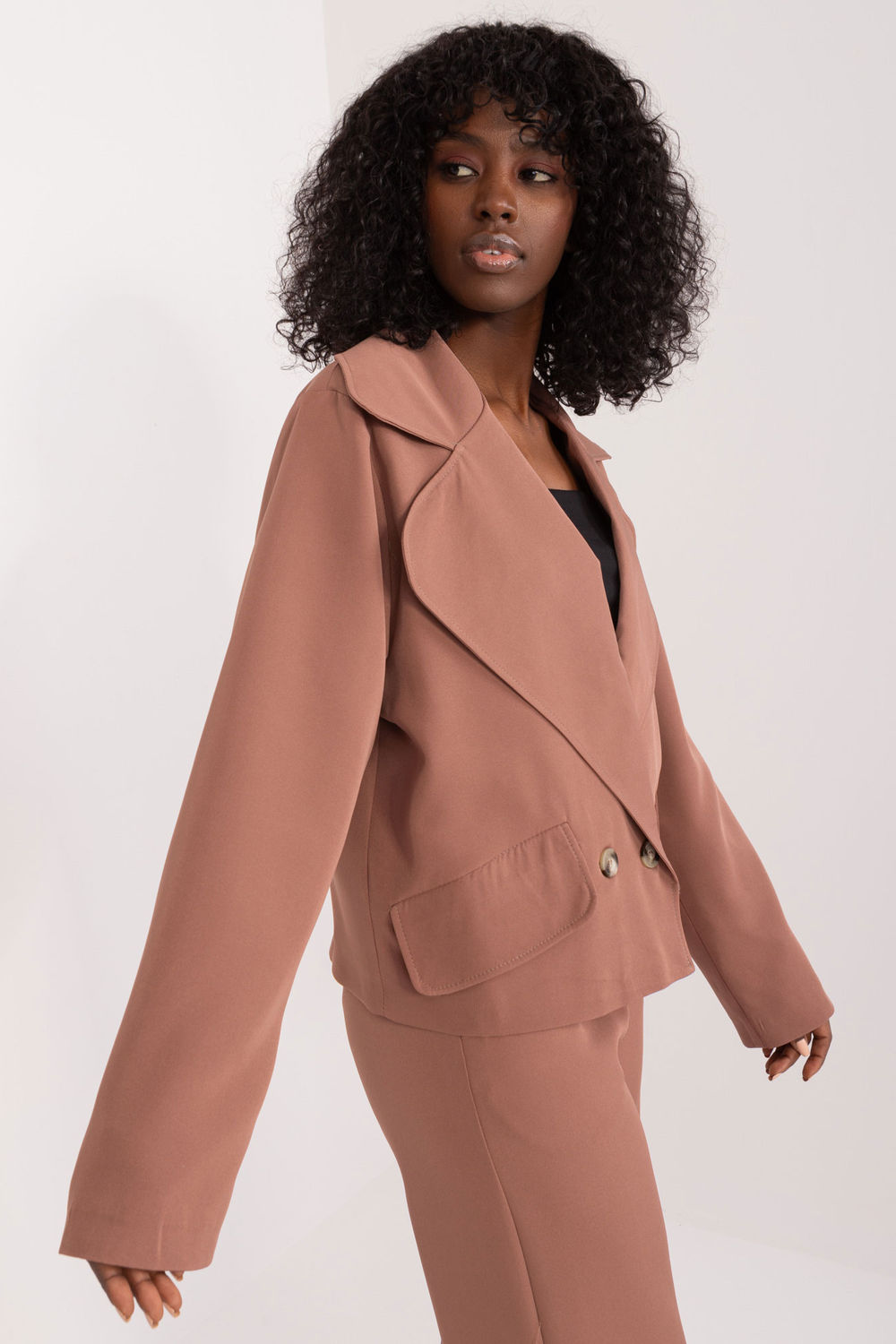 Marynarka Model LK-MA-509578.20 Brown - Lakerta - obrazek 2