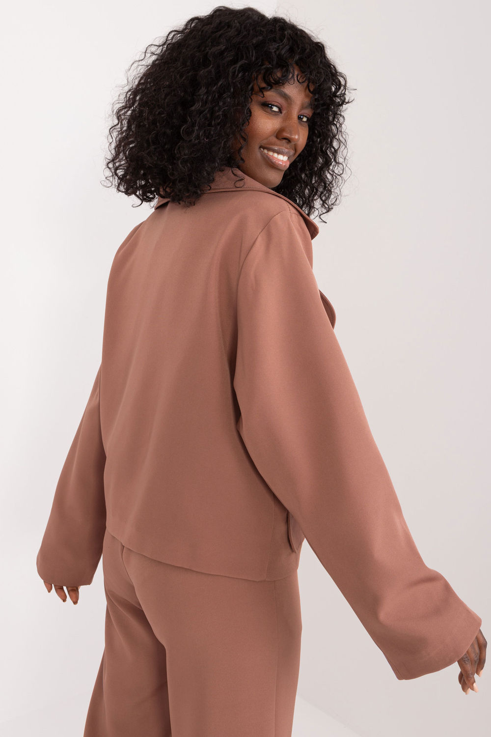 Marynarka Model LK-MA-509578.20 Brown - Lakerta - obrazek 3