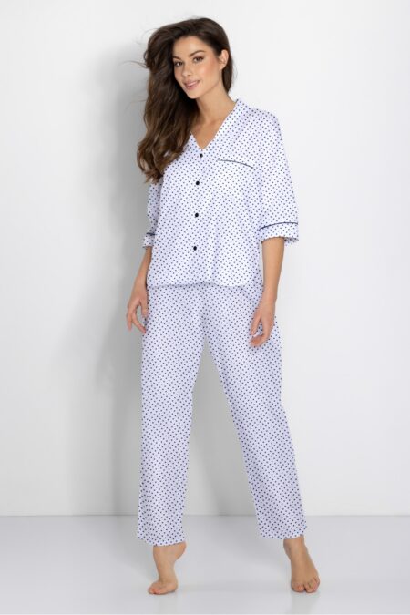 Piżama Damska Model Ms.President 223326 White - Momenti Per Me